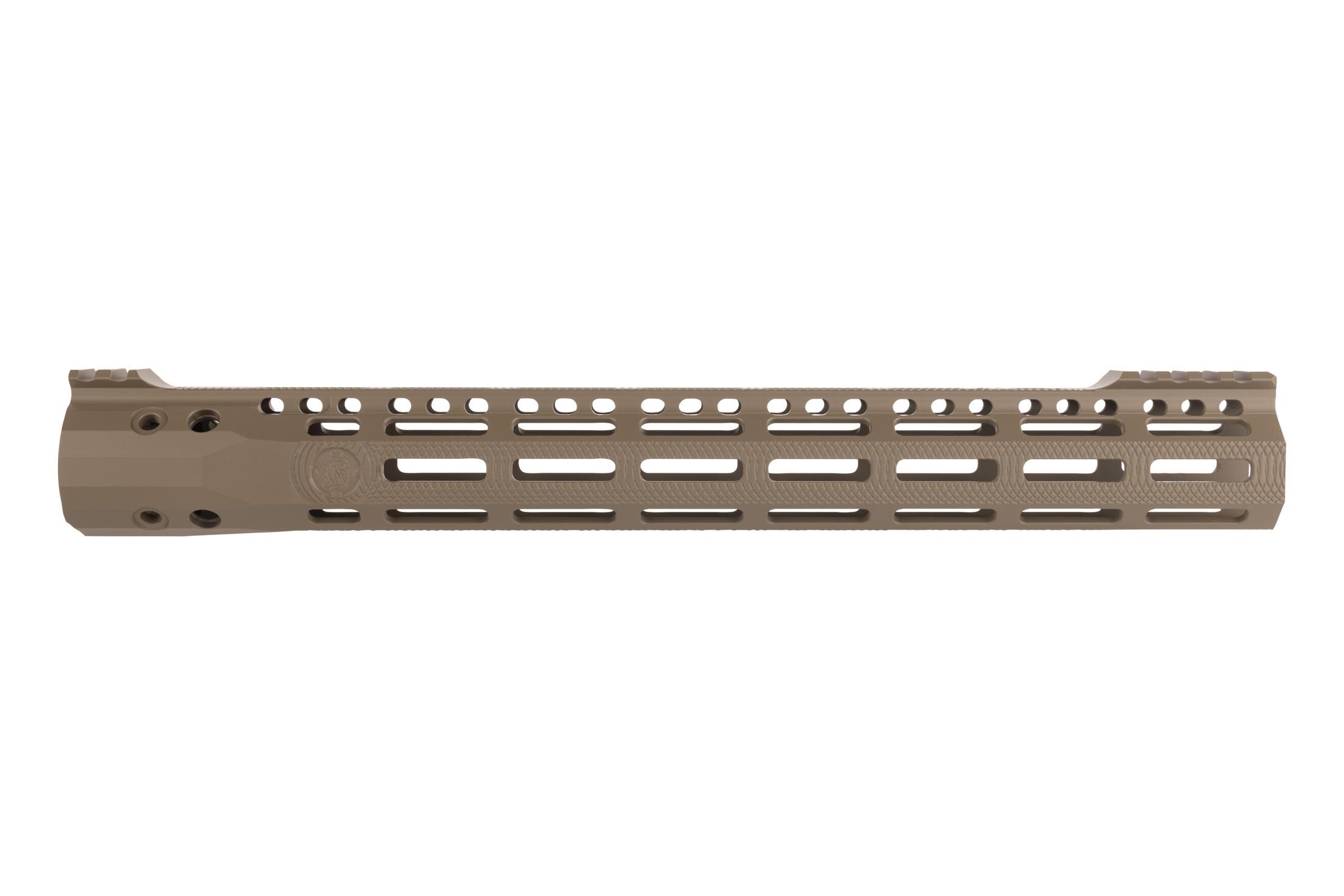 Troy Industries Troy Industries X Series Free Float M-LOK Handguard AR-15 Aluminum Battle Rail FDE 15.125in - view 2
